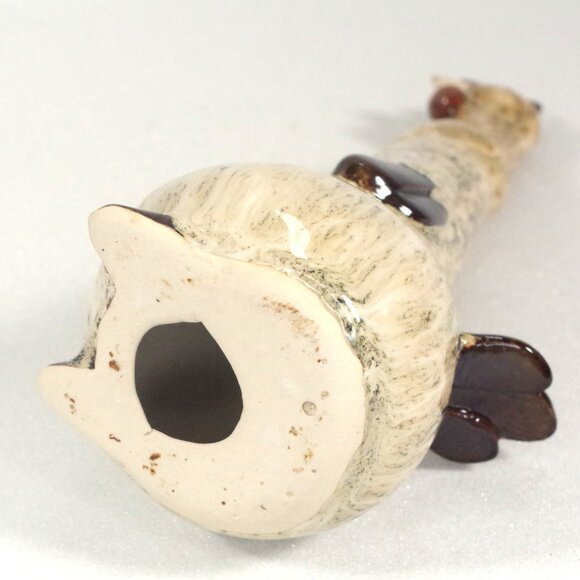 Quirky Art Pottery Chicken Figurine, Ceramic Long Neck Rooster Hen Bird Figurine - Picture 6 of 7